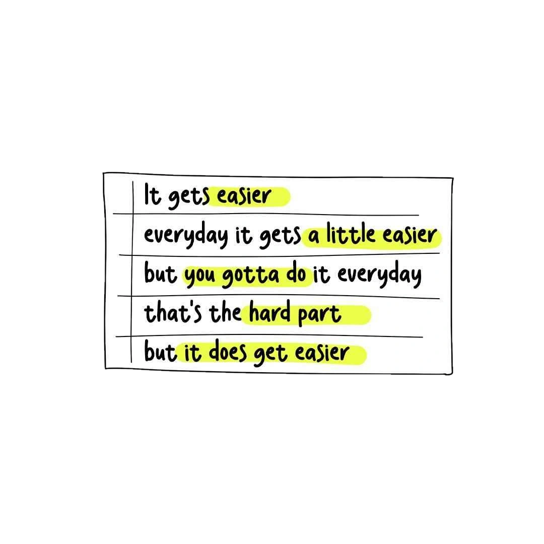 It get easier Sticker